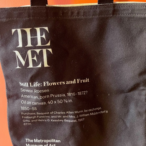 THE MET TOTE BAG Floral Still Life Canvas - Picture 3 of 3